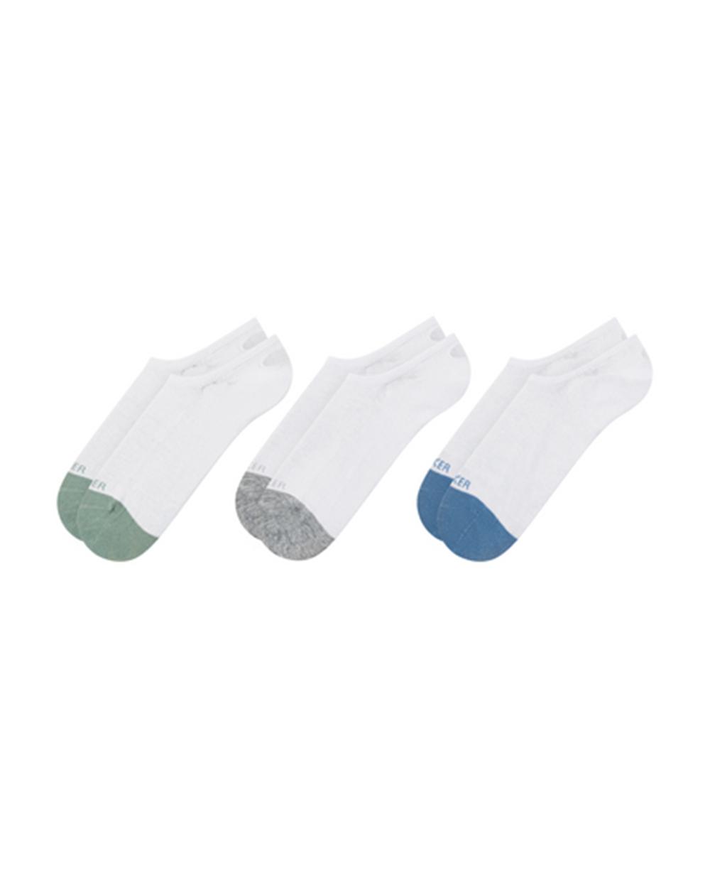 Men Ted Baker 3 Pack Branded Liner Trainer Socks White | HENO50384