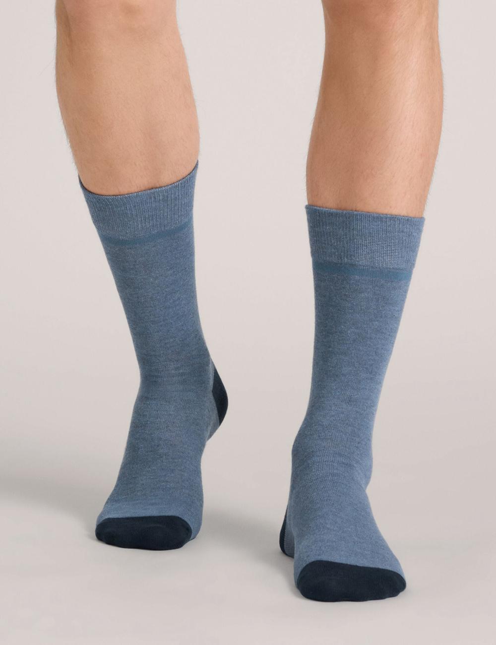 Men Ted Baker 6 Pack Cotton Rich Mixed Crew Socks Blue | PUHX08275