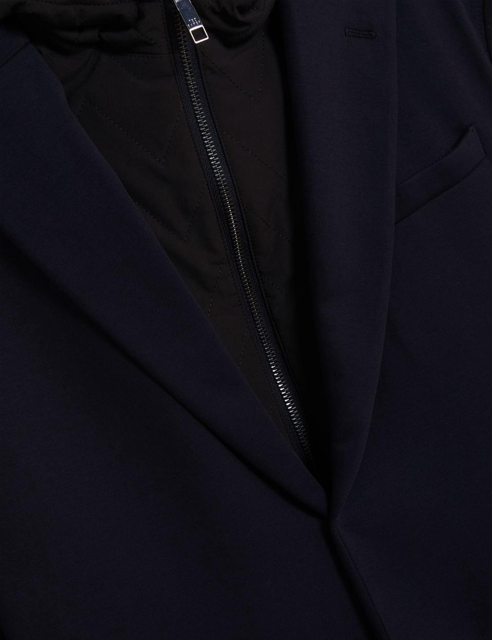 Men Ted Baker ASHB - Jersey Blazer With Zip-Up Hooded Liner Blazers Navy | UHBK16024