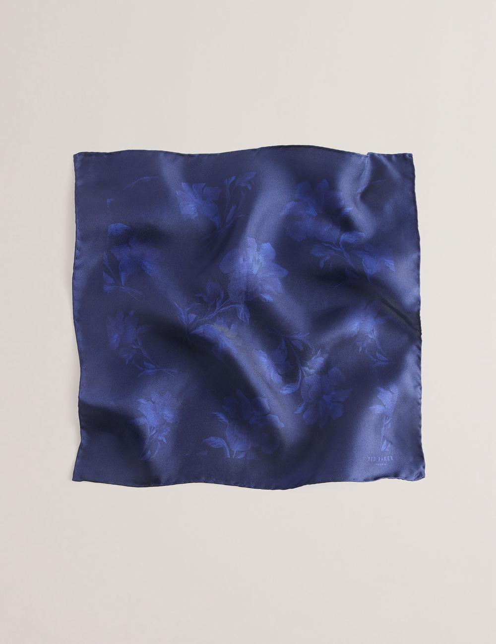 Men Ted Baker AUSTINS - Two Tone Floral Silk Pocket Pocket Squares Navy | XEZK92354