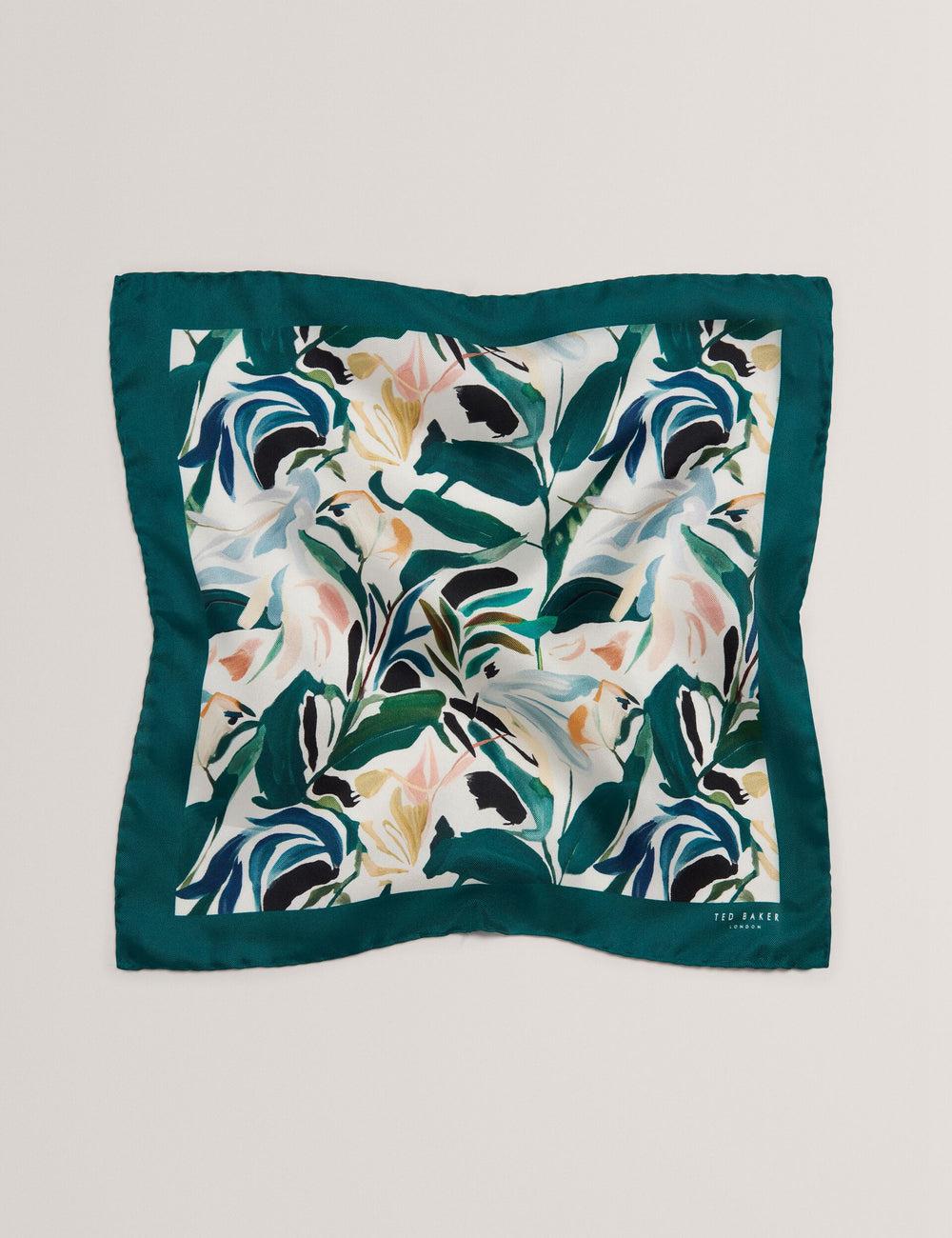 Men Ted Baker BOYTONP - Botanical Floral Silk Pocket Pocket Squares Ecru | LKIT82416