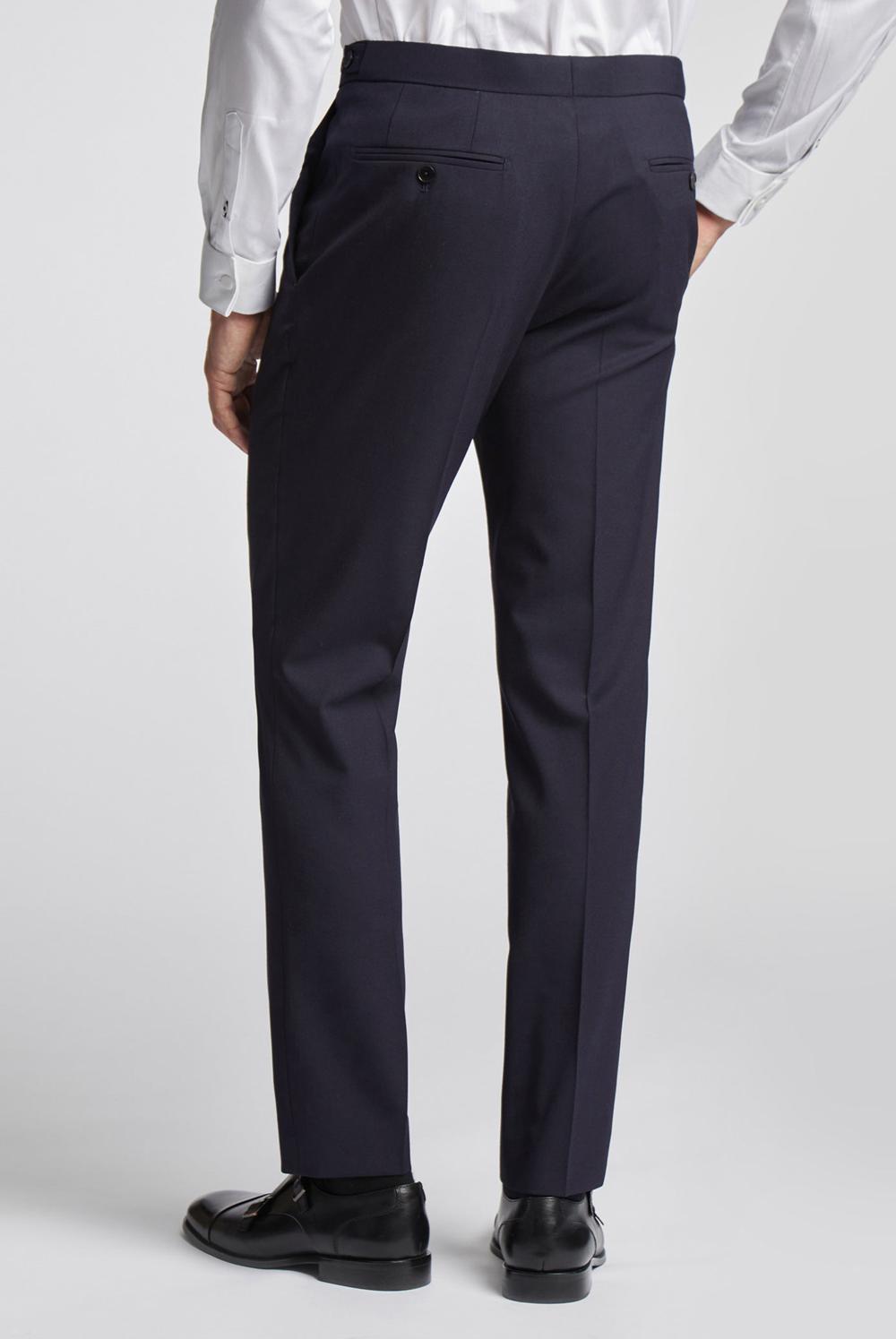 Men Ted Baker BREENTS - Slim Fit Navy Tuxedo Trousers Navy | FALK02598