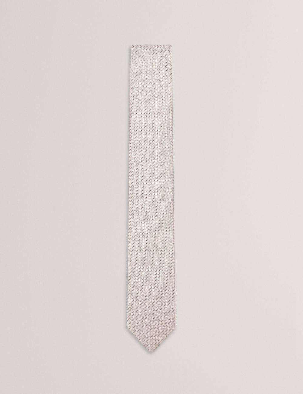 Men Ted Baker CANEDON - Textured Tonal Weave Silk Ties Stone | FKIP10957