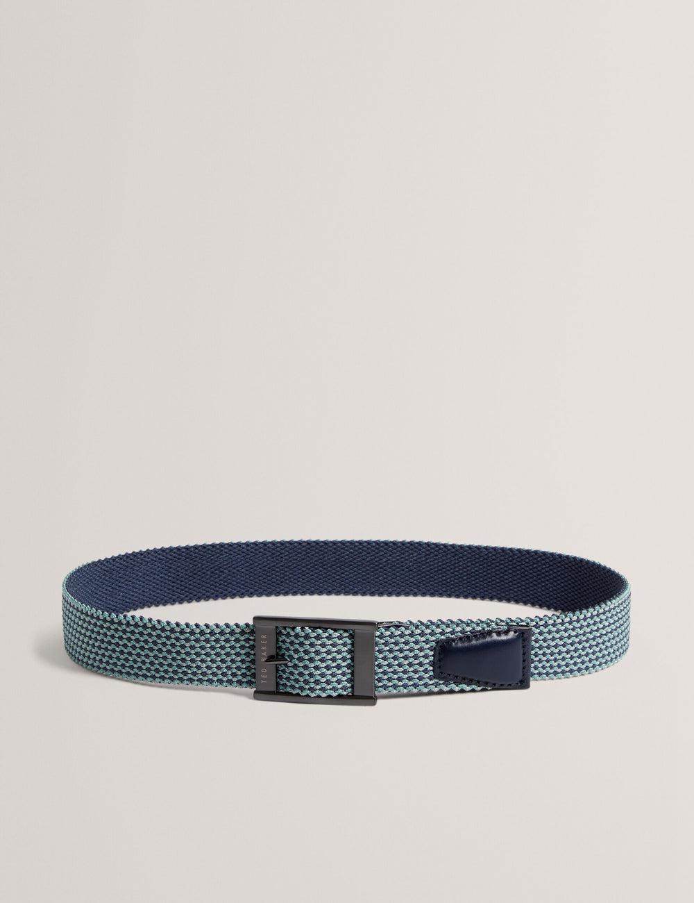 Men Ted Baker COLUMMM - Reversible Woven Elasticated Belts Navy | SARO91756