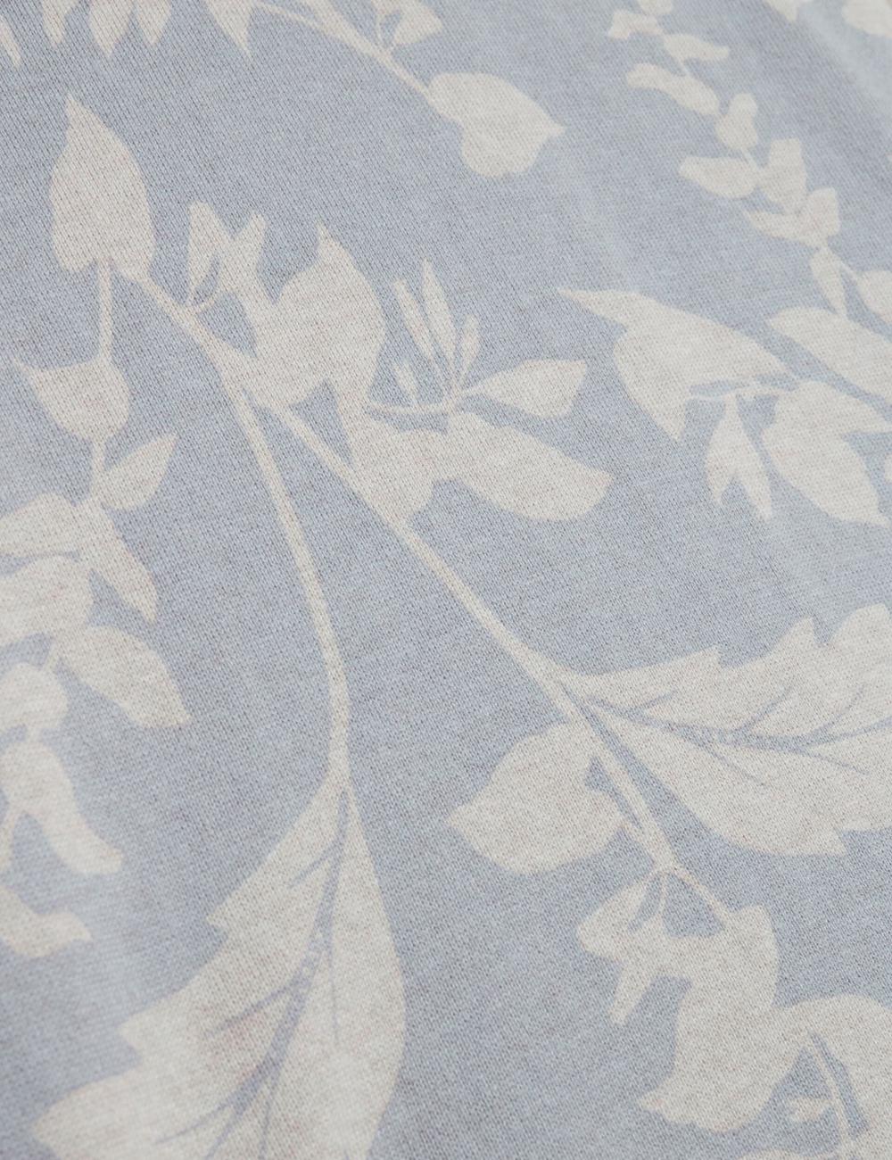 Men Ted Baker DENNIO - Short Sleeve Printed Floral T-Shirts Lt-Blue | FONR61203