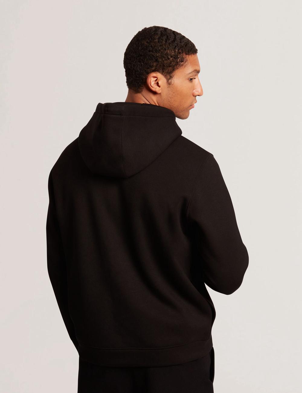 Men Ted Baker EPIO - Zip Through Neoprene Hoodies Black | UBVL29347
