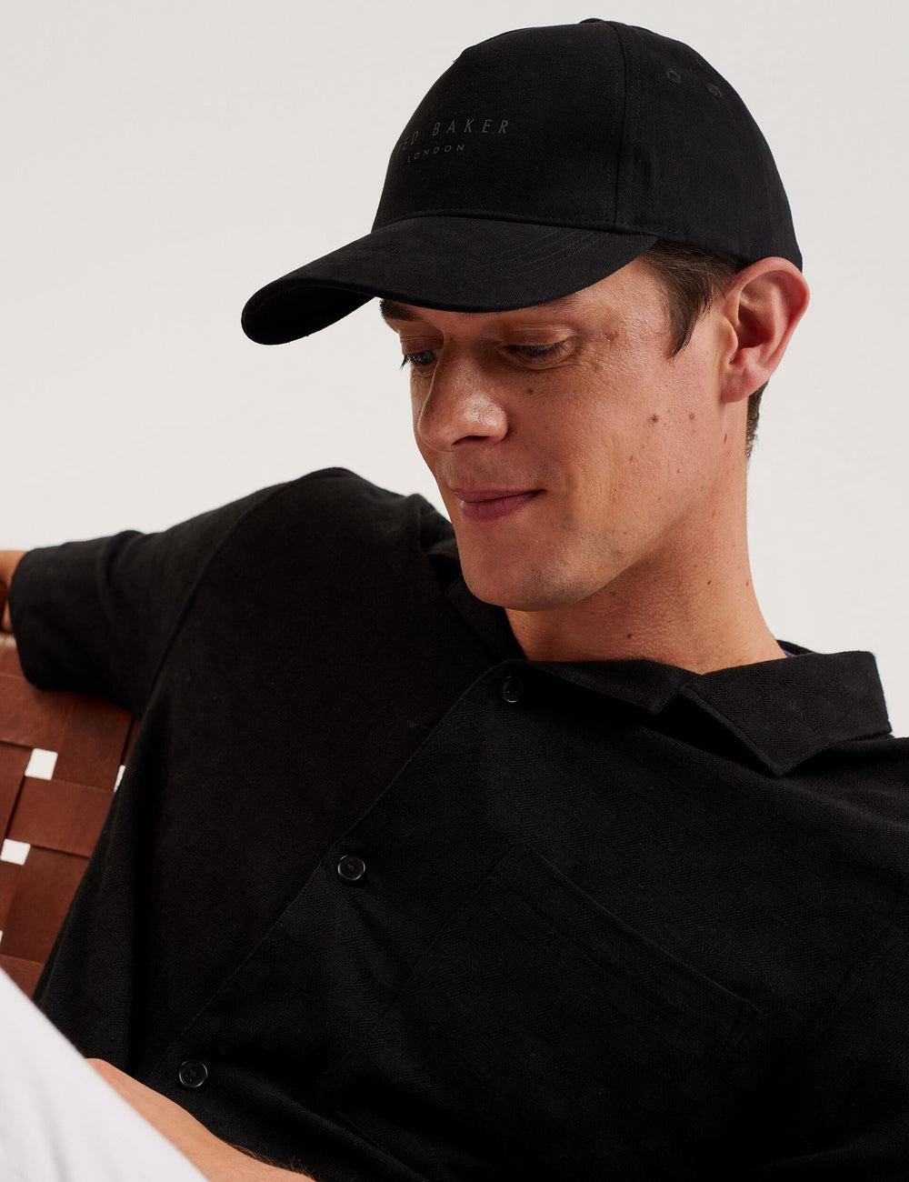 Men Ted Baker FREDDS – Branded Baseball Caps Black | DTGM20381