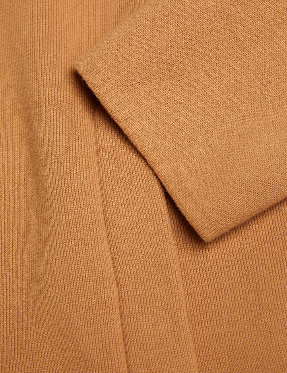 Men Ted Baker FREDER - Knitted Cotton Blend Overshirts Brown | YWQC29468