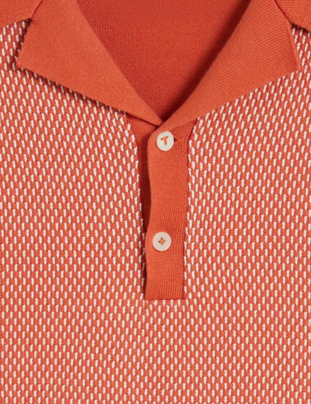 Men Ted Baker GREGRY - Short Sleeve Small Stitch Knitted Polos Shirts Red | URIA18293
