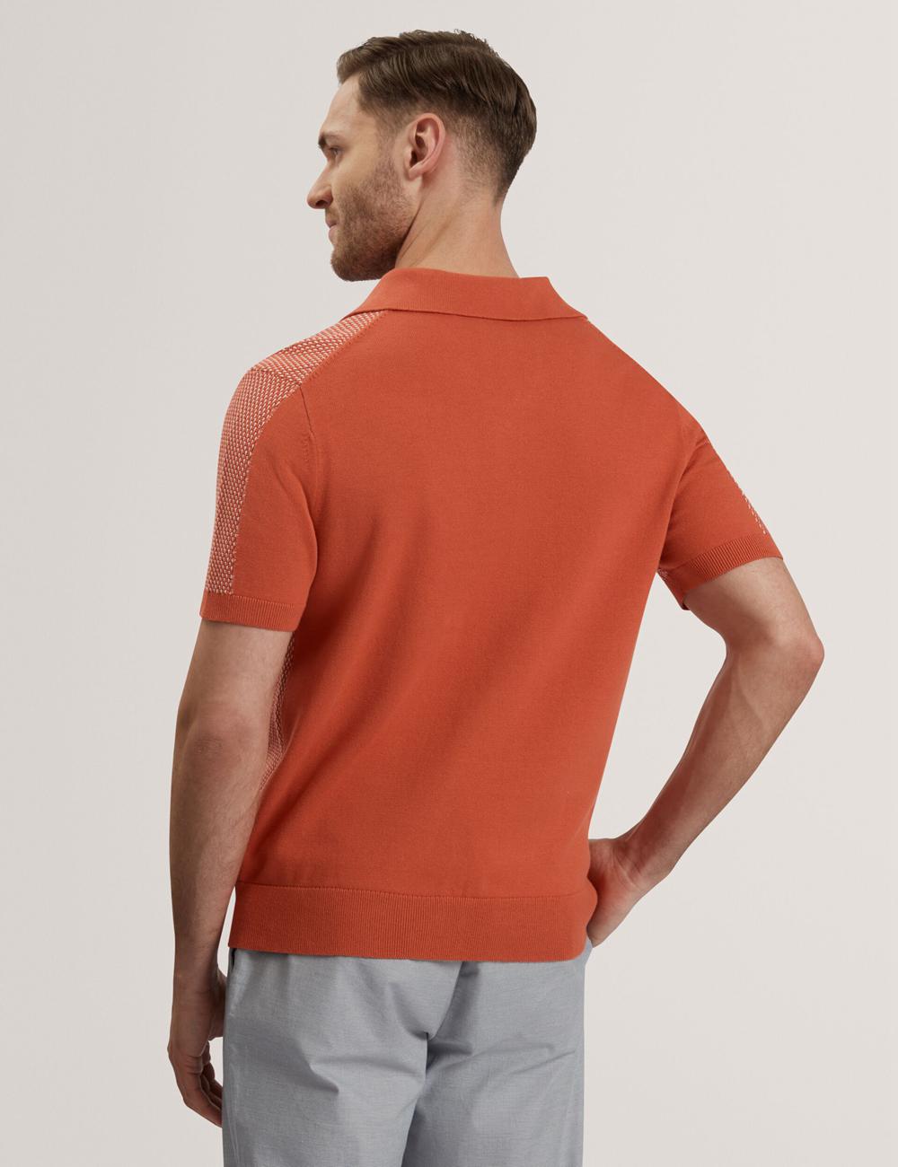 Men Ted Baker GREGRY - Short Sleeve Small Stitch Knitted Polos Shirts Red | URIA18293