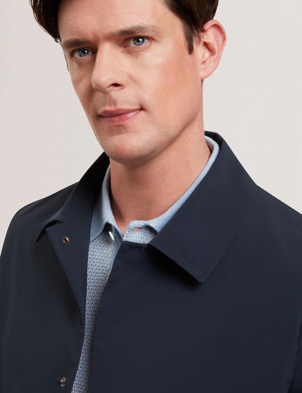 Men Ted Baker HUMMELS - Lightweight Short City Mac Jackets Navy | JPCG61785