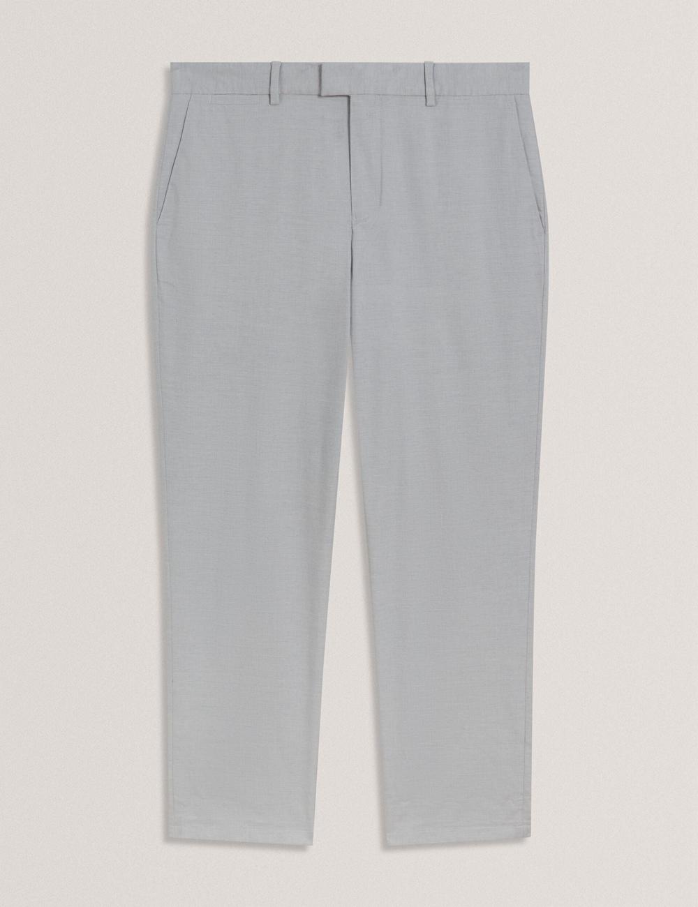 Men Ted Baker JACKUS - Regular Fit Cotton Blend Chino Trousers Navy | ORQA50934