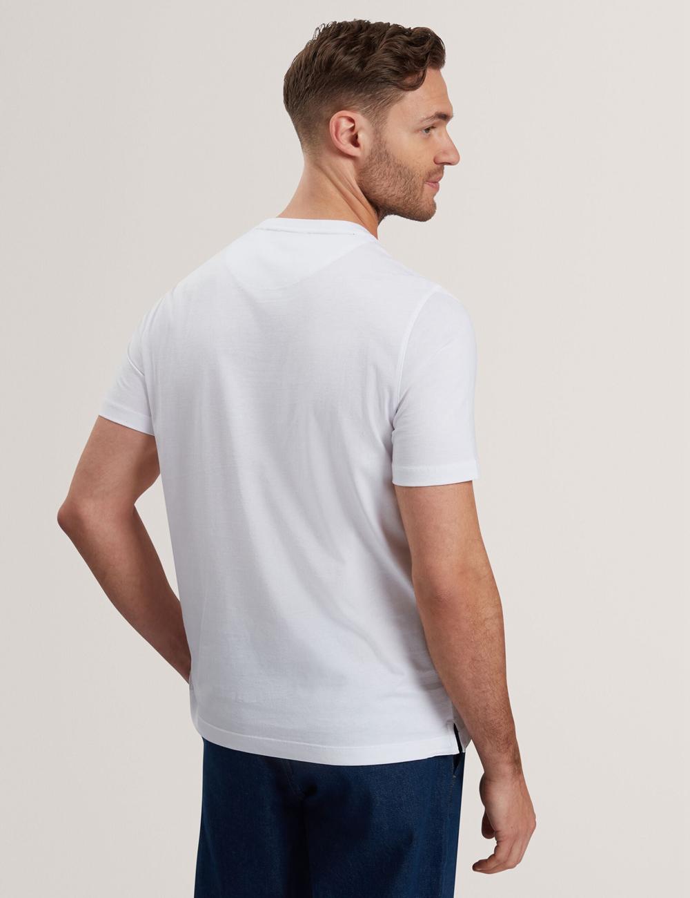 Men Ted Baker JUSTINO - Branded Box Print Graphic Cotton T-Shirts White | TCDG94683