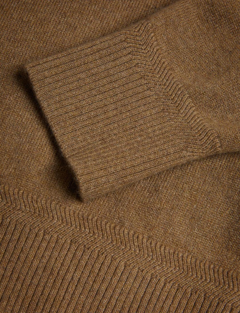 Men Ted Baker KAROLT - Cashmere Knit Long Sleeve Top Jumpers Dk-Brown | HLBP38952