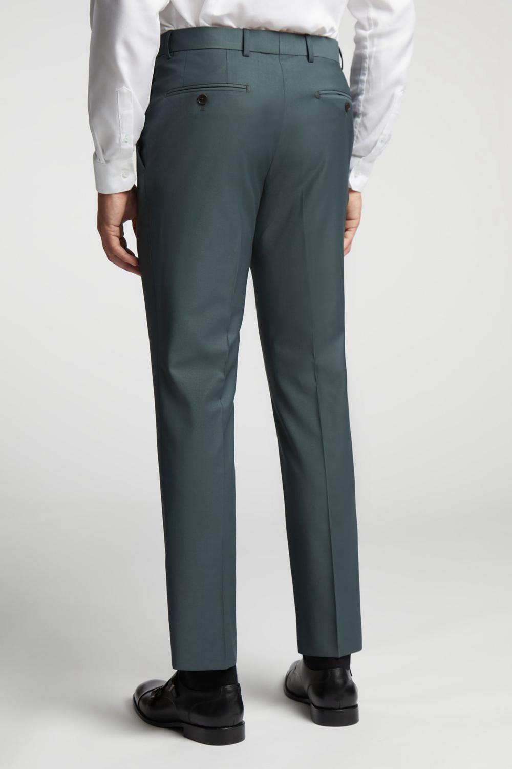 Men Ted Baker LUNANTS - Wool Blend Slim Suit Trousers Green | EMSI51426