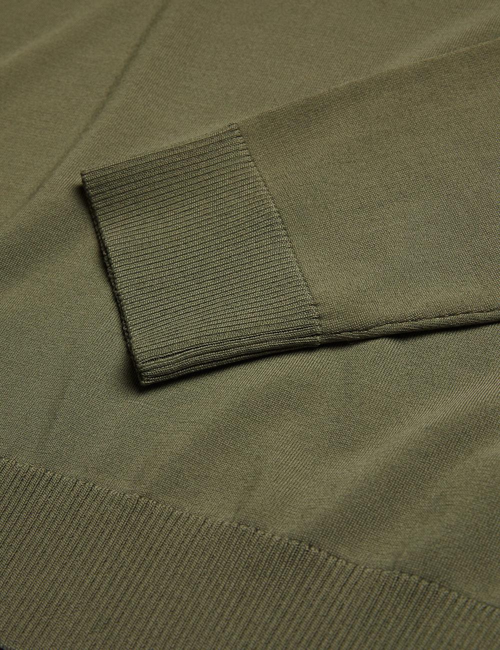 Men Ted Baker MAYWO - Saddle Shoulder Crew Neck Jumpers Khaki | KPUE04896