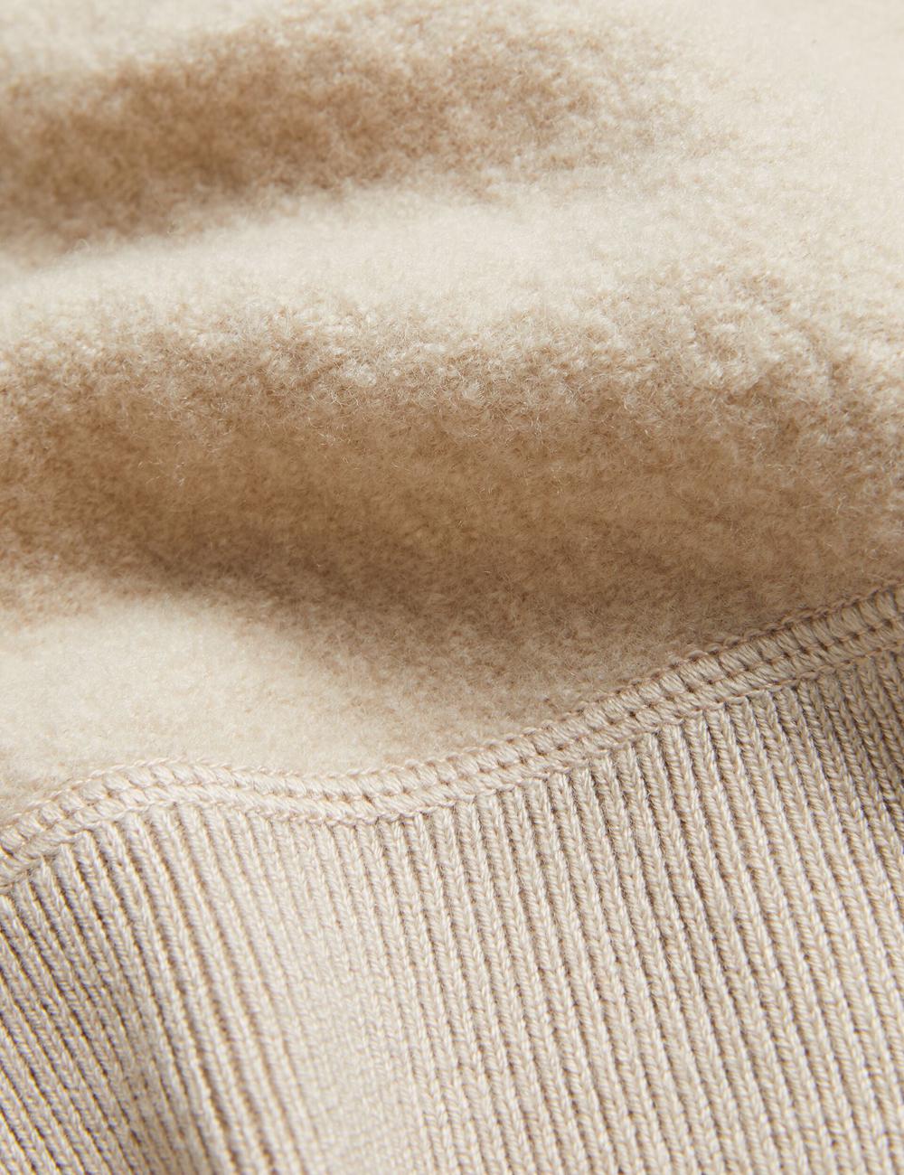 Men Ted Baker OLMSTE - Boucle Wool Blend Crew Neck Jumpers Taupe | MVEZ98706