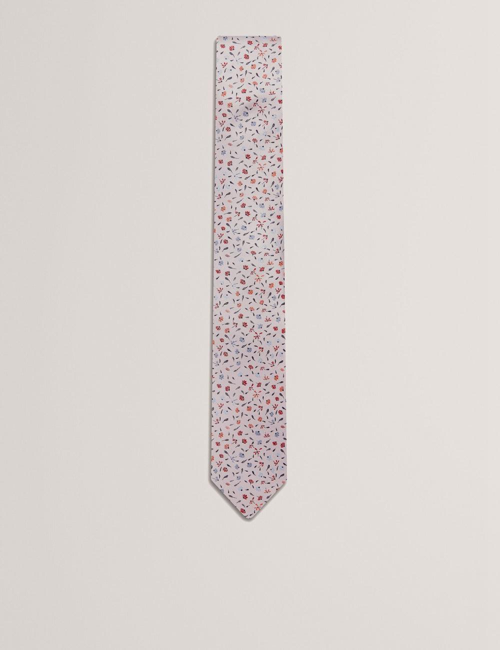 Men Ted Baker ORSEA - Ditsy Petal Print Woven Silk Ties Pink | JOLT42906