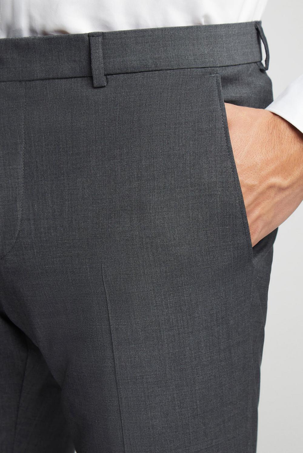 Men Ted Baker PANAMA - Wool Blend Slim Fit Suit Trousers Charcoal | SZKA48279