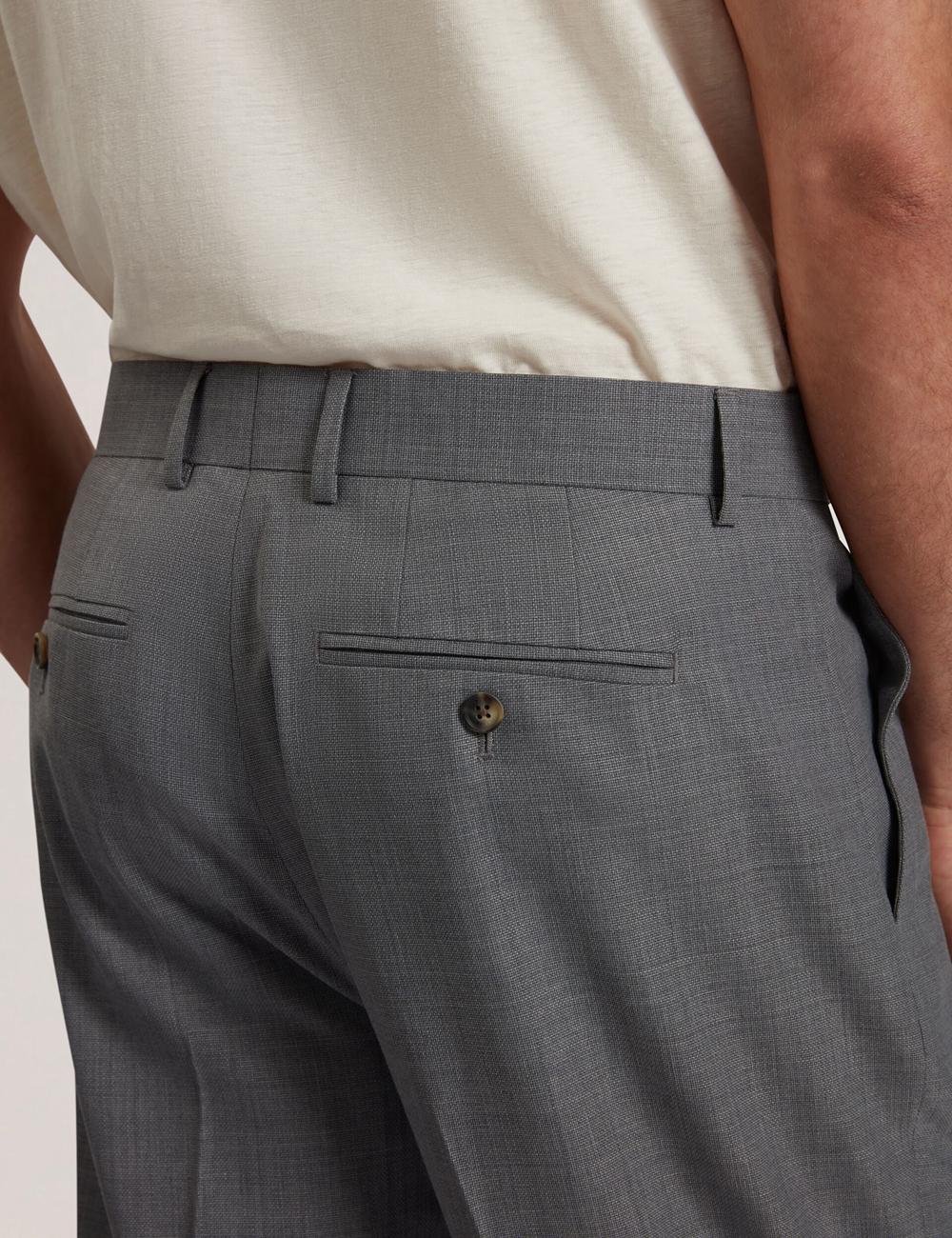 Men Ted Baker SELWYNT - Lightweight Wool Blend Trousers Mid-Grey | LUZY97586
