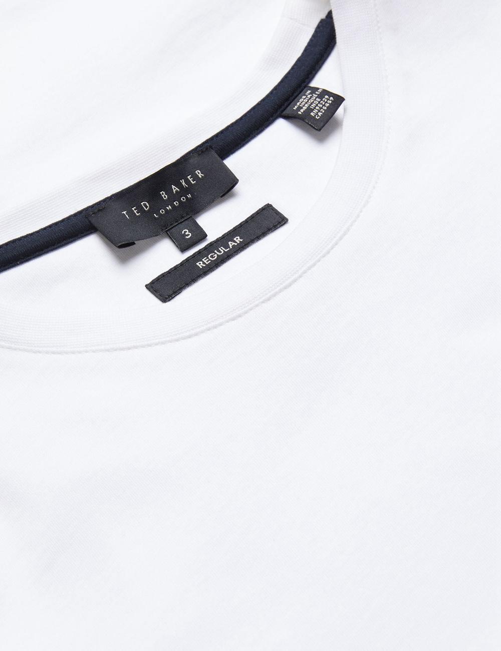 Men Ted Baker TYWINN - Classic Crew Neck Cotton T-Shirts White | VHKL08461