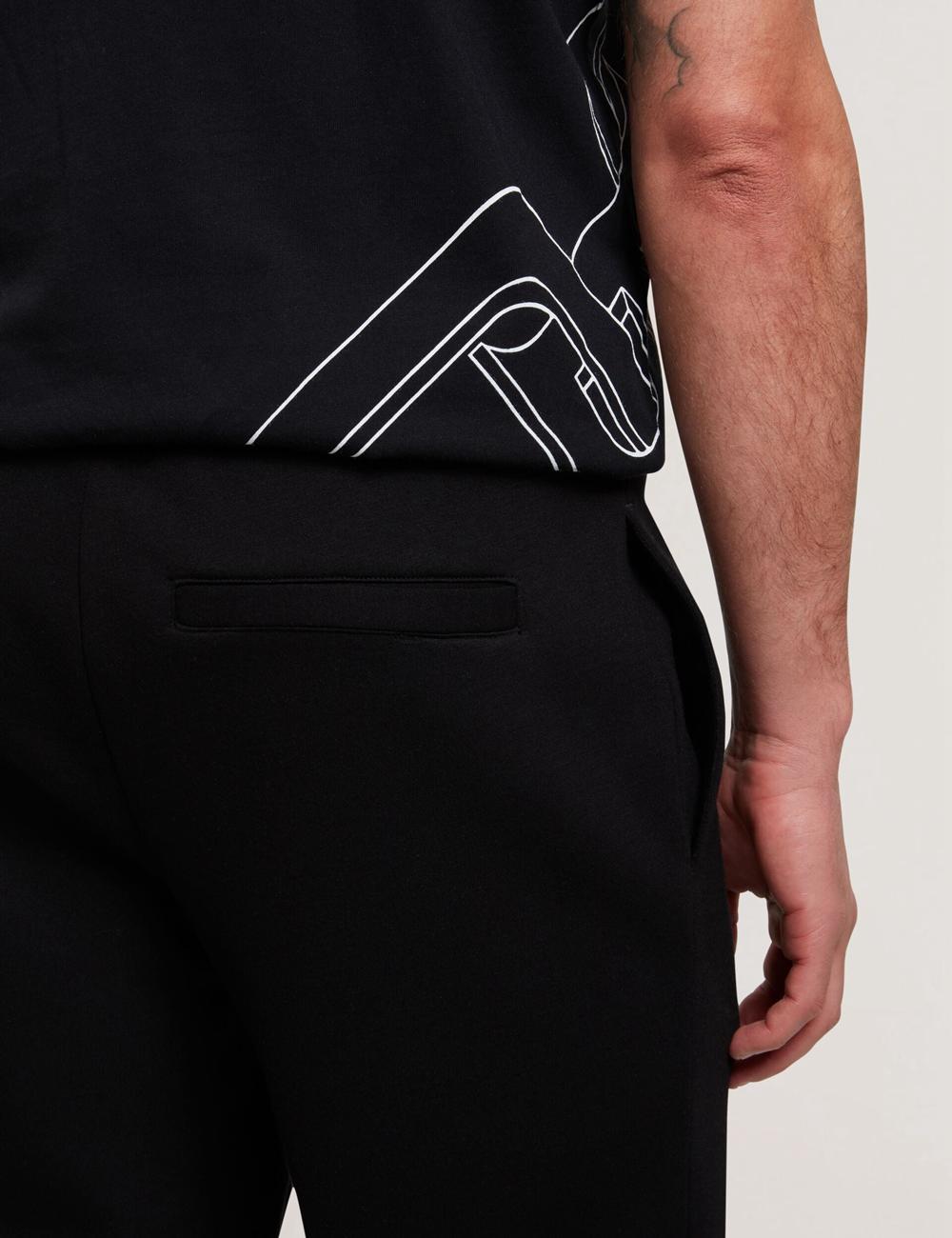 Men Ted Baker UAVER Slim Fit Neoprene Joggers Black | VYOQ09532