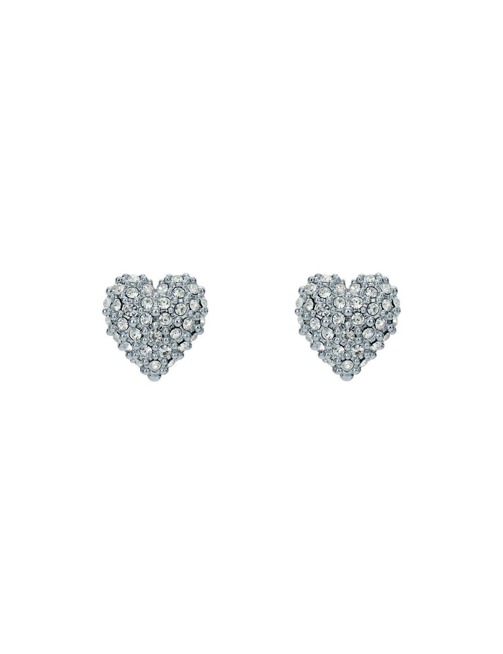Women Ted Baker ADORAA - Crystal Heart Stud Earrings Silver | VXCP80267