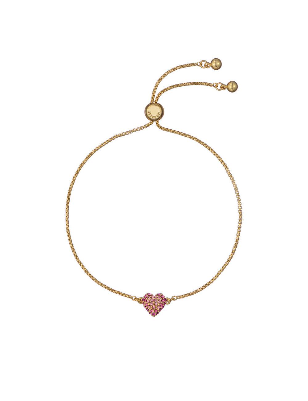 Women Ted Baker ADORIA - Mini Crystal Heart Adjustable Bracelets Gold | QNVZ15648