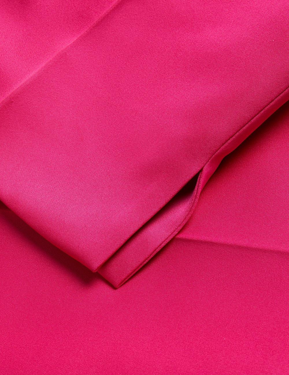 Women Ted Baker AKENIT - Satin Tailored Slim Leg Trousers Fuchsia | EVNW57320