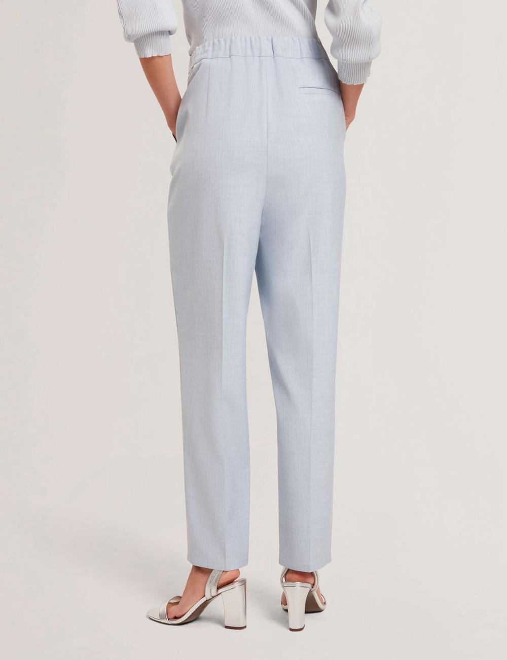 Women Ted Baker BALLIA - Elasticated Waist Tailored Tapered Trousers Blue | SLEX51723