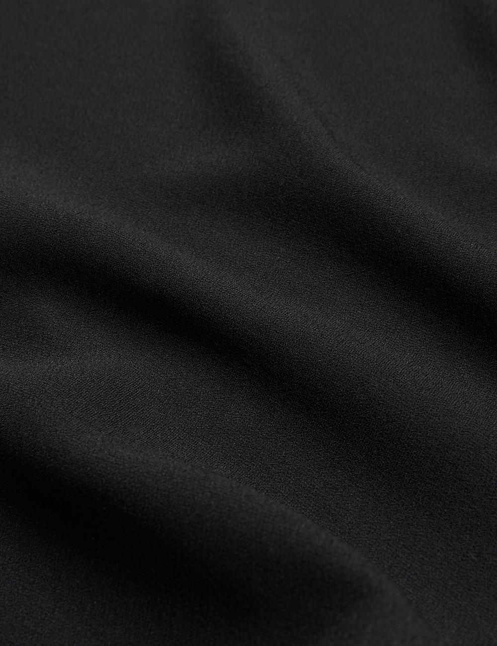 Women Ted Baker CHERIKA - Batwing Short Sleeve Satin Blouses Black | YPUJ65348