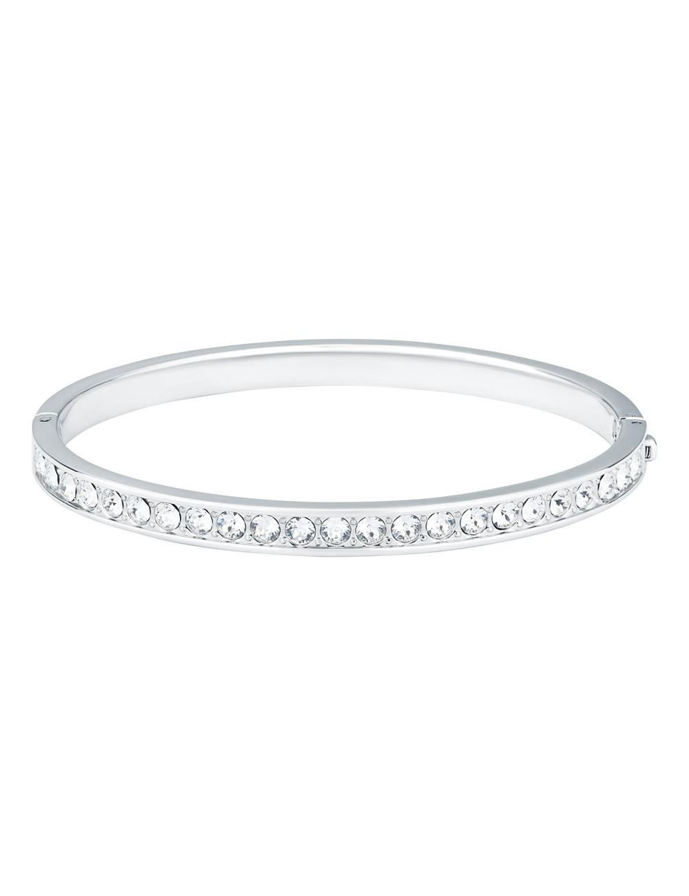 Women Ted Baker CLEMARA - Crystal Hinge Bangle Bracelets Silver | PASB91273