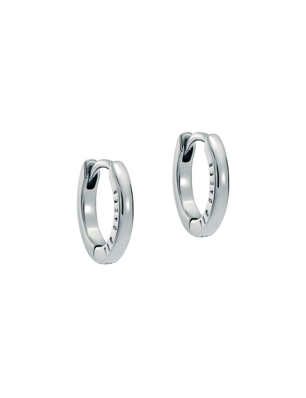 Women Ted Baker CRISLIE - Engraved Logo Small Hoop Earrings Silver | OYEB97056