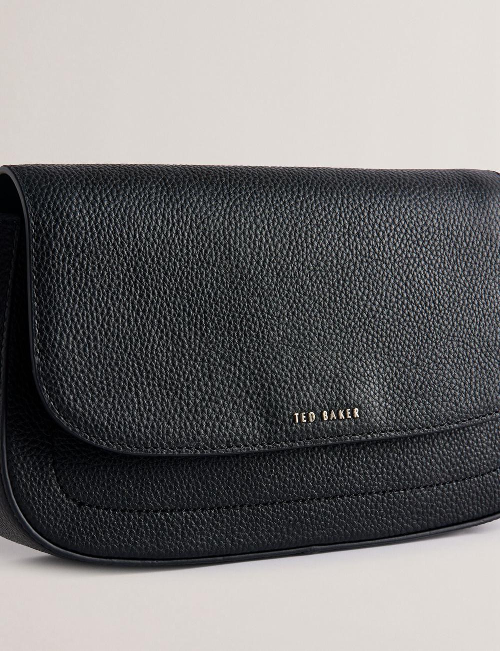 Women Ted Baker DARILIE - Leather Webbing East West Satchel Satchel Bags Black | MTVS75316