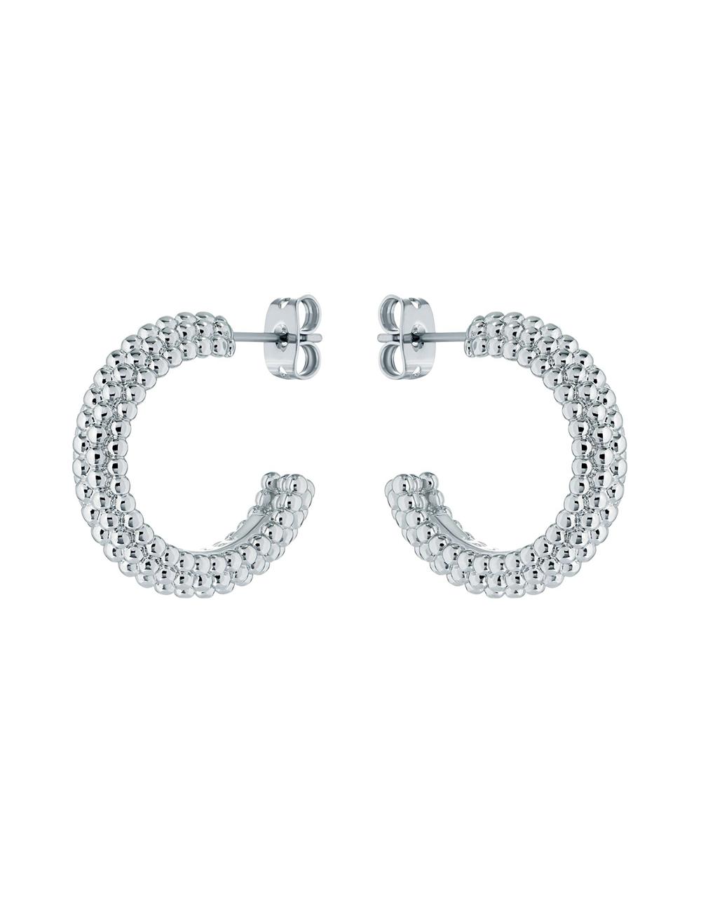 Women Ted Baker DOTETTA - Dotted Texture Hoop Earrings Silver | ZNRL47350
