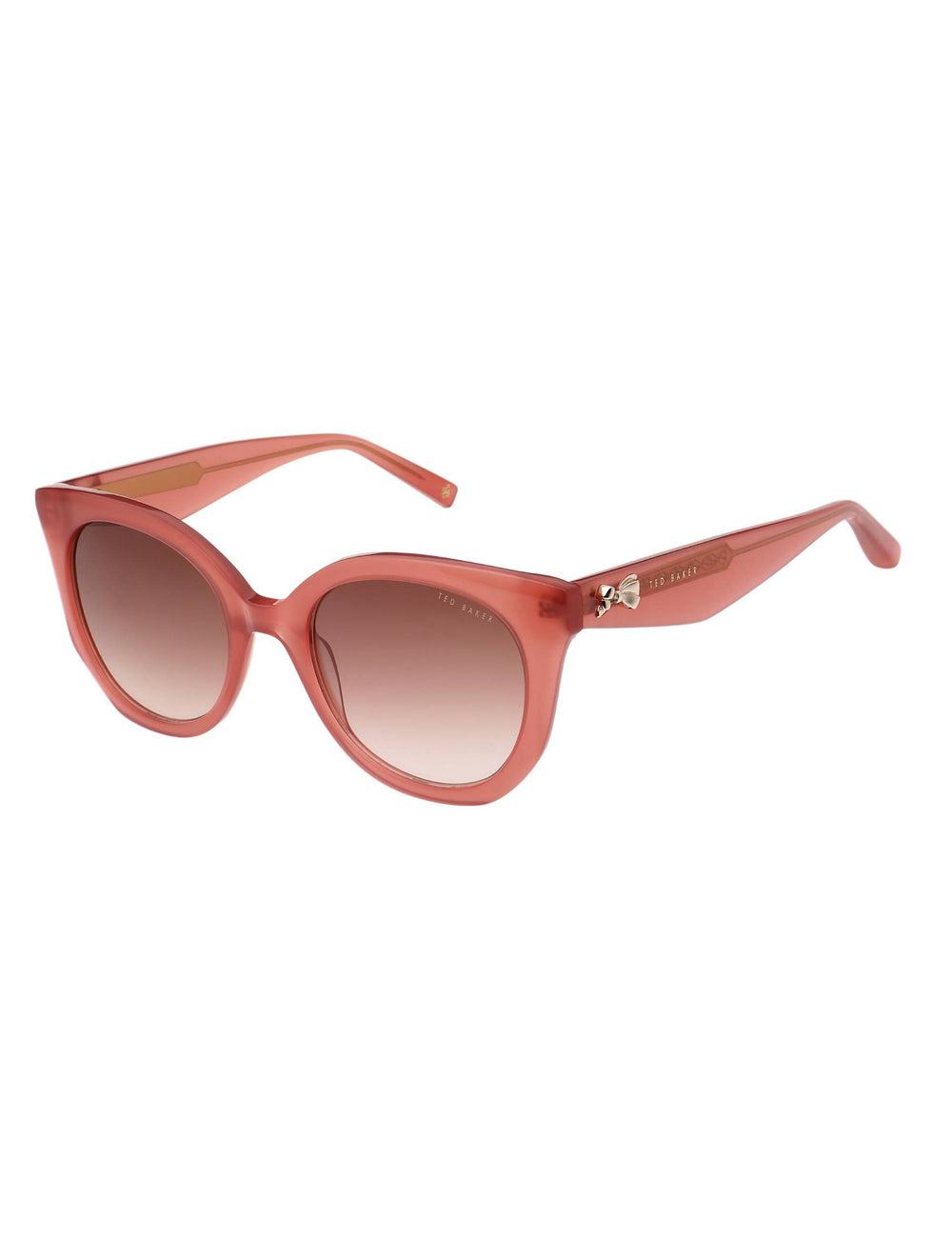 Women Ted Baker ELEN - Oversized Cat Eye Bow Detail Sunglasses Rose Pink | DUAG80156