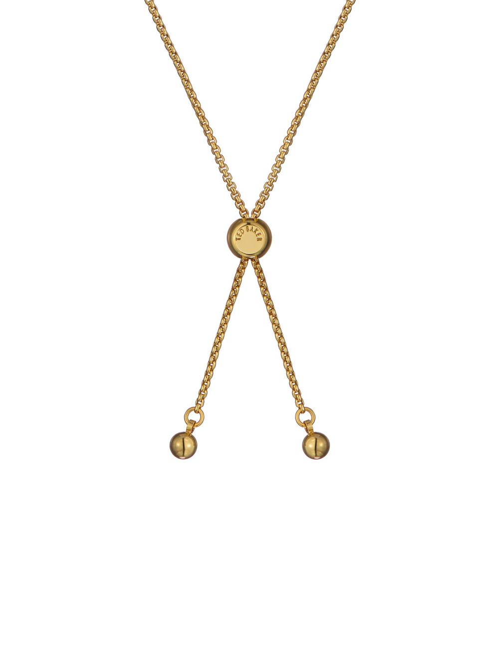 Women Ted Baker FLORINA - Crystal Flower Adjustable Bracelets Gold | VQZA25810