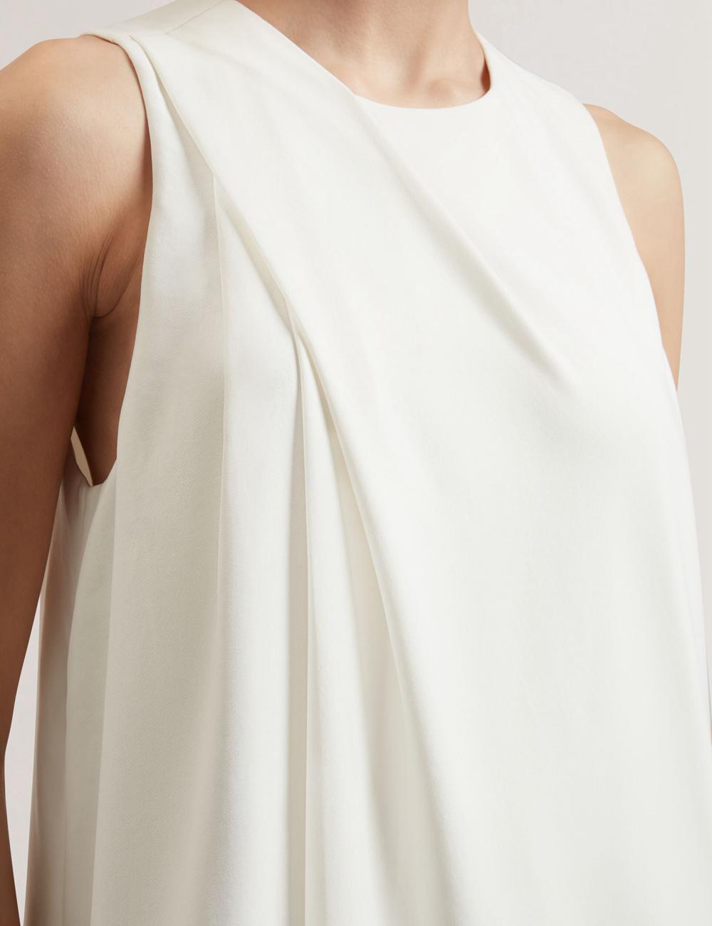 Women Ted Baker ICANA - Draped Front Asymmetric Sleeveless Tops Ivory | IJSU10732