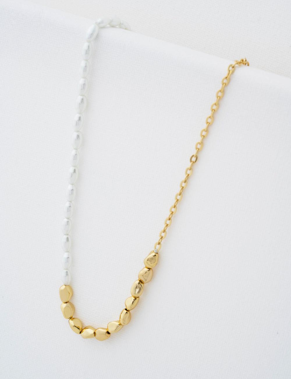 Women Ted Baker ILENIE - Island Pearl Beaded Necklaces Gold | AVRD02187