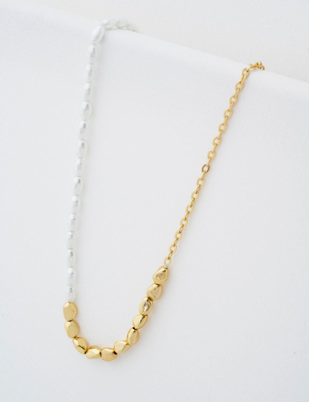 Women Ted Baker ILENIE - Island Pearl Beaded Necklaces Gold | AVRD02187