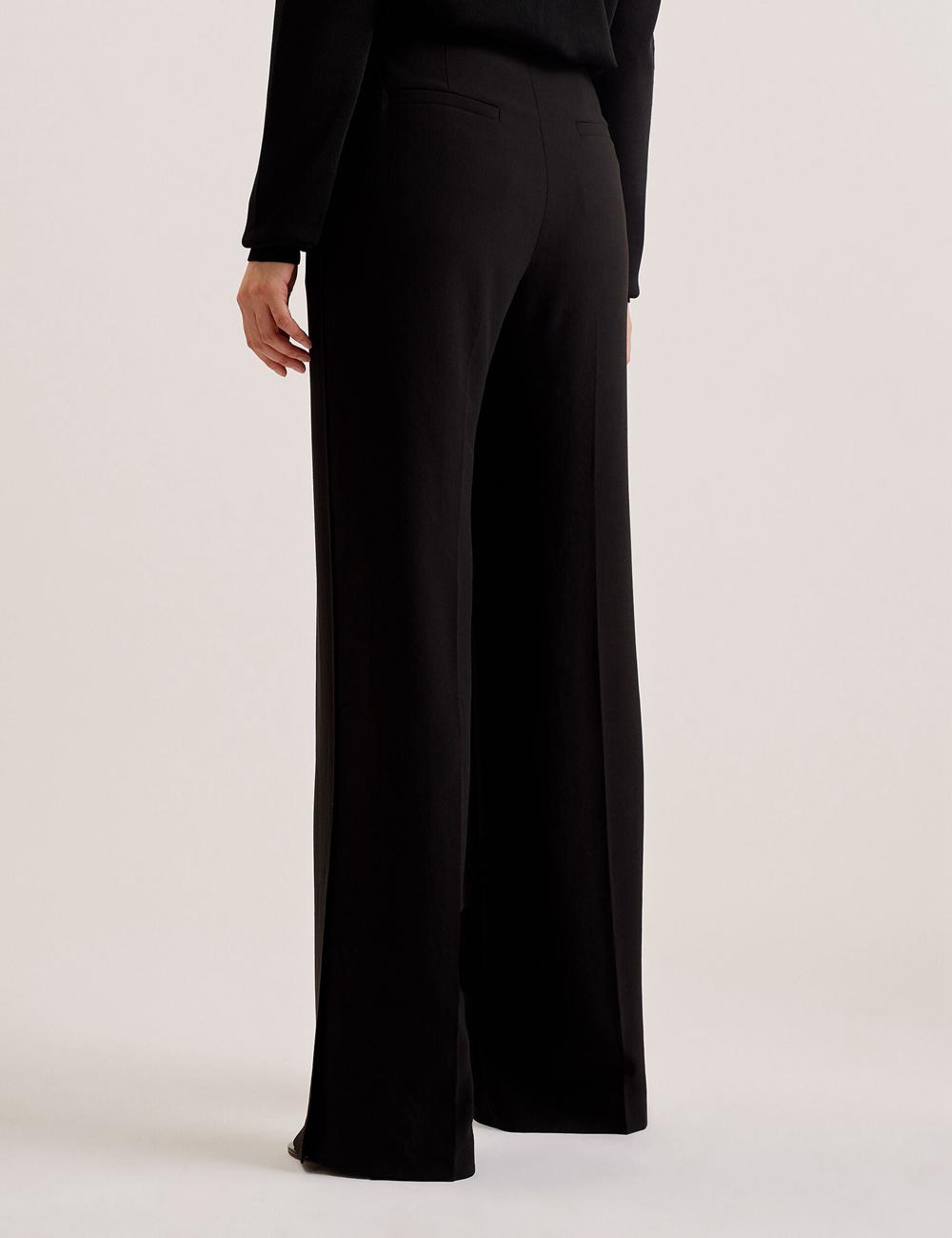 Women Ted Baker INUT - Tailored High Waist Wide Leg Trousers Black | SCNY25907