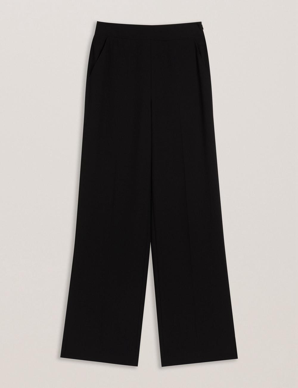 Women Ted Baker INUT - Tailored High Waist Wide Leg Trousers Black | SCNY25907