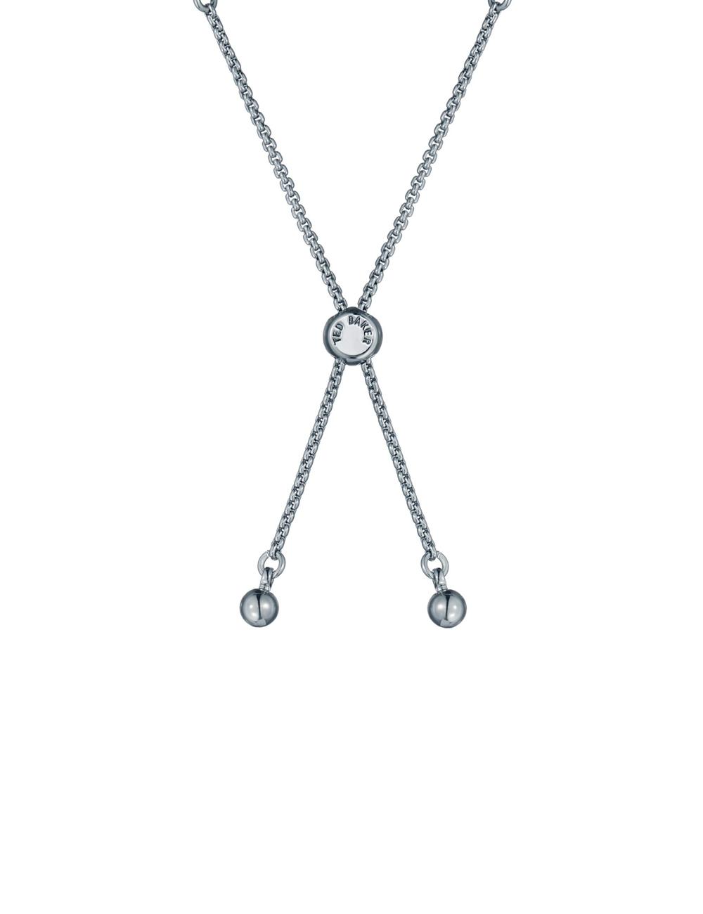 Women Ted Baker ISABELA - Baguette Crystal Adjustable Bracelets Silver | LEMD90156