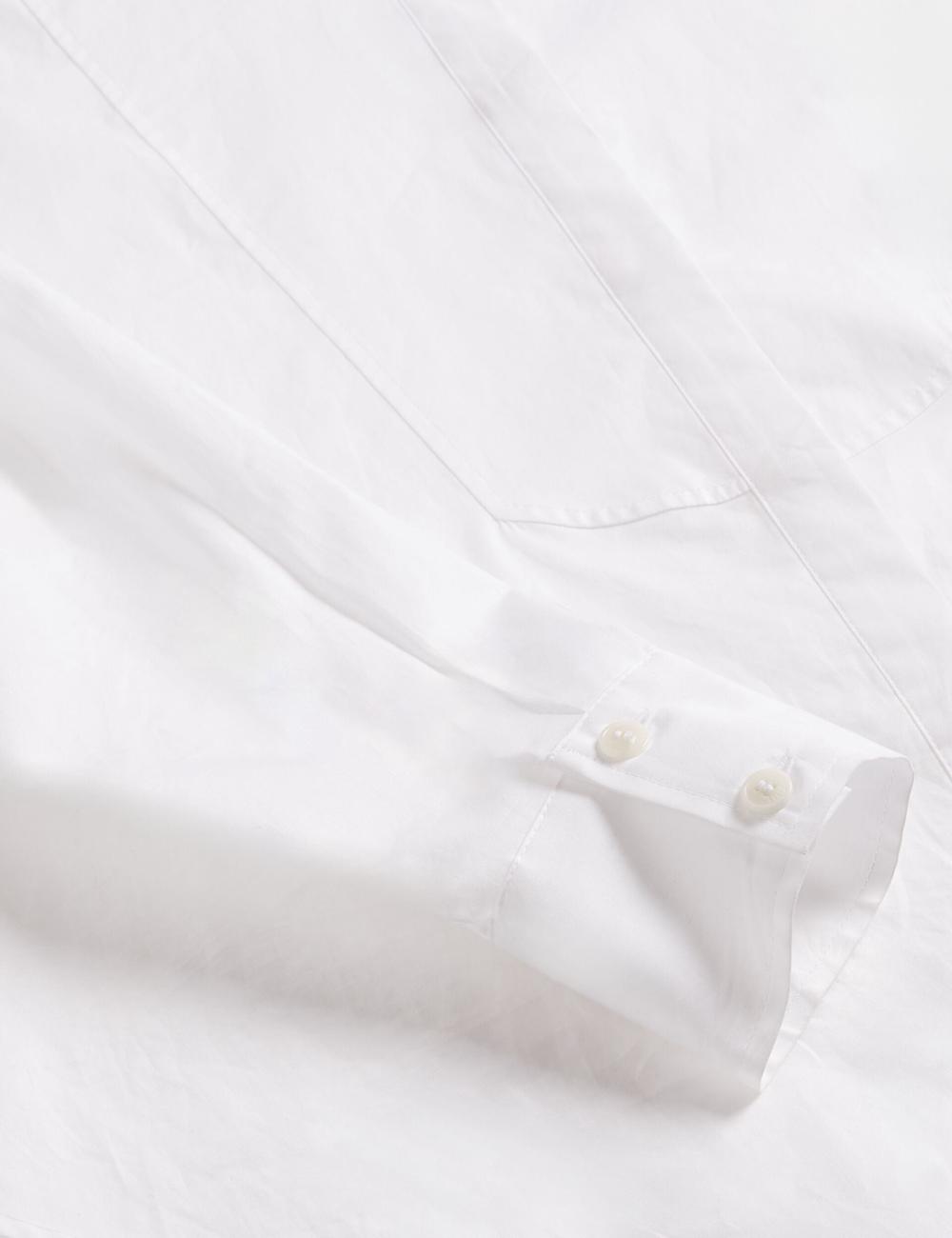 Women Ted Baker IZOTE - Oversized Drop Shoulder Bib Detail Casual Shirts White | JCYH14782