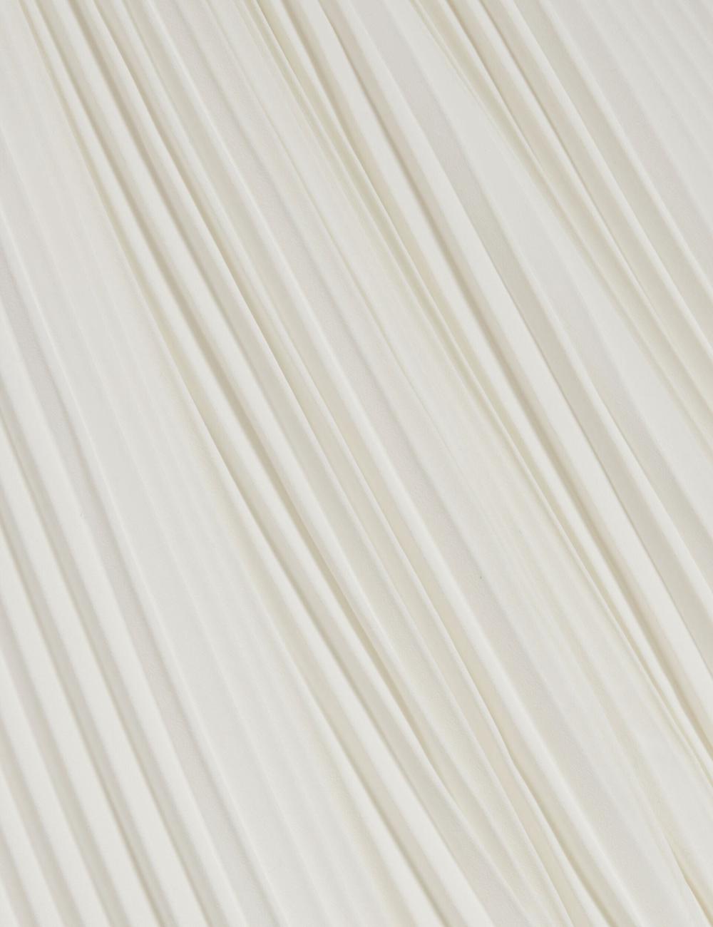 Women Ted Baker JAMAYA - High Halter Neck Pleated Sleeveless Tops Ivory | UYGF08362