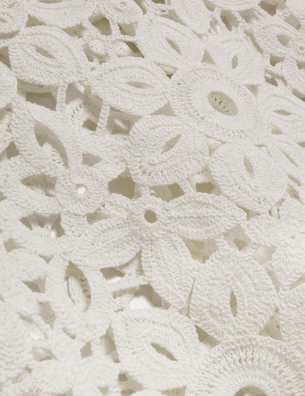 Women Ted Baker JOYYRA - Floral Crochet Knit Sleeveless Tops White | JDUT07452