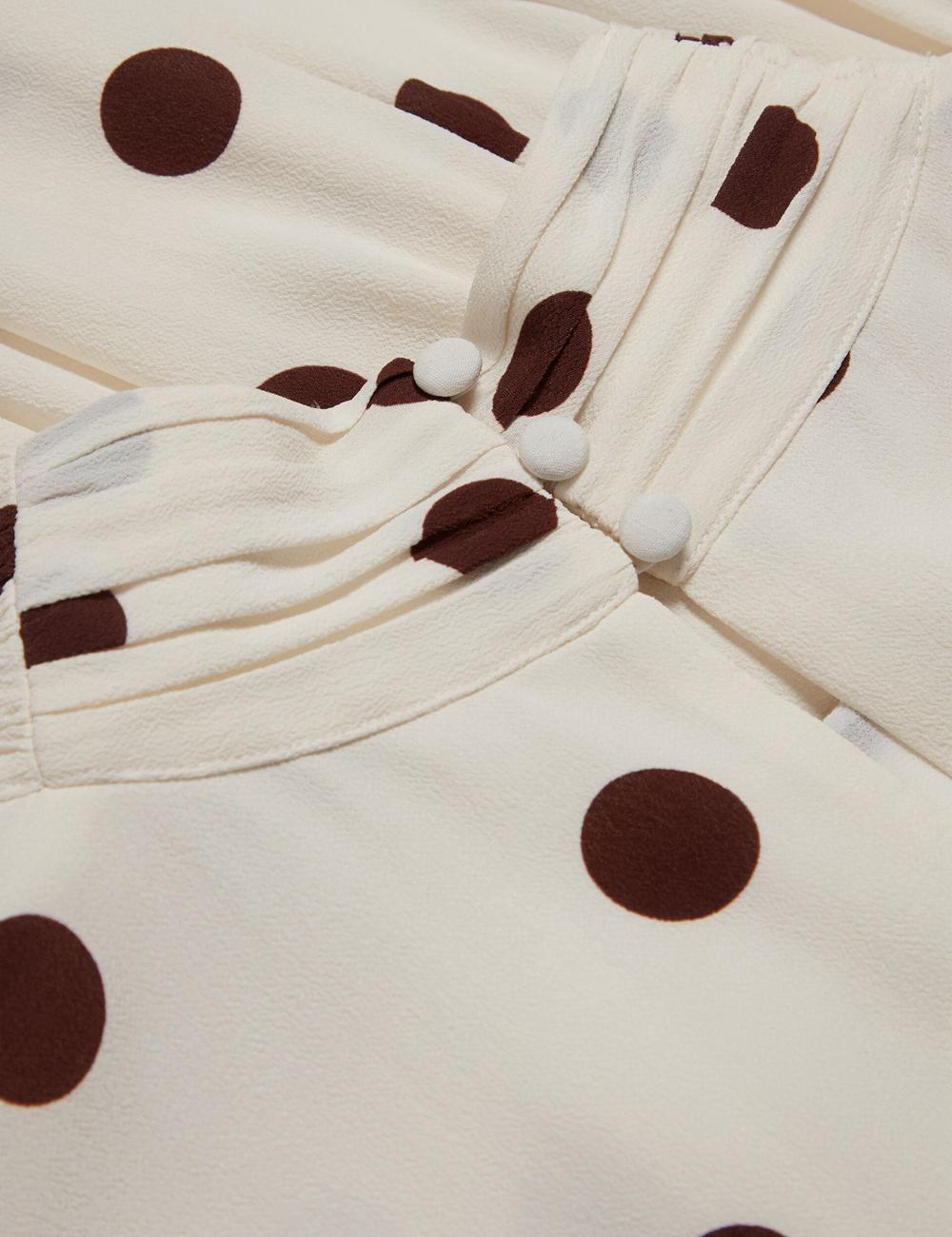 Women Ted Baker JUTUVA - Polka Dot Neck Shift Mini Dresses Ivory | OMFQ39281