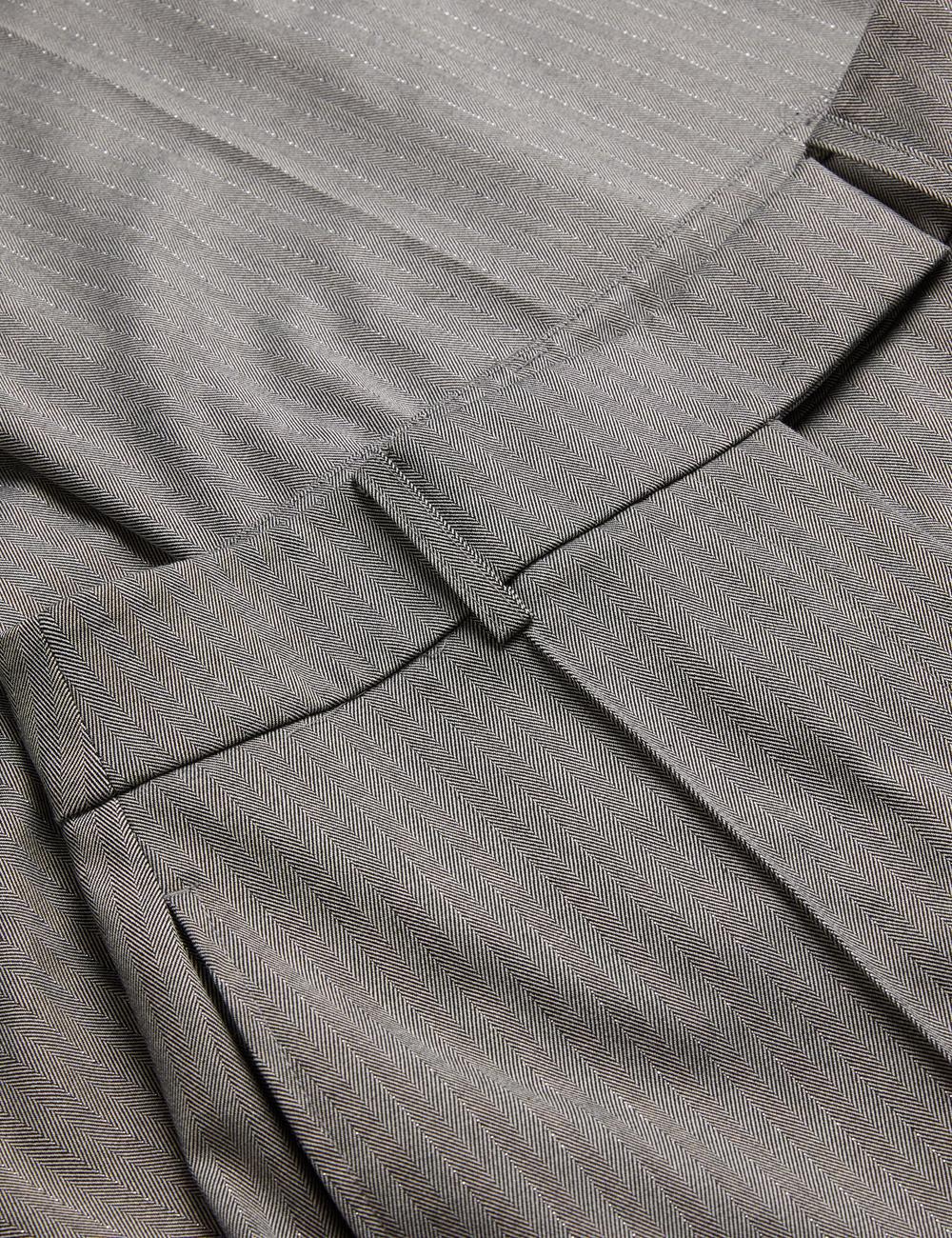 Women Ted Baker KOAT - Herringbone Wide Leg Tailored Trousers Dk-Grey | UJYZ12540