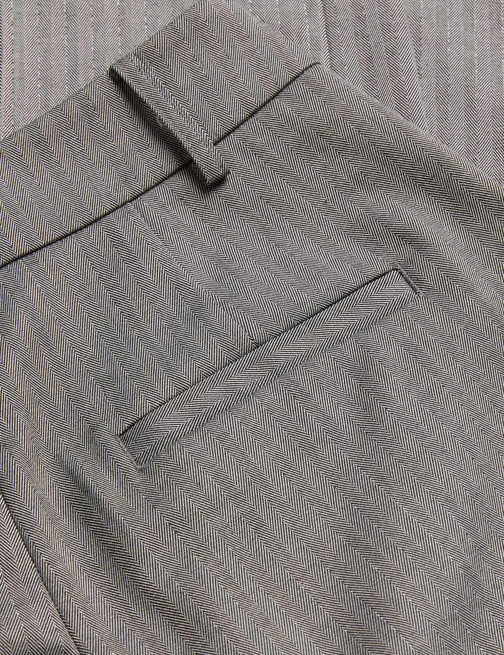 Women Ted Baker KOAT - Herringbone Wide Leg Tailored Trousers Dk-Grey | UJYZ12540