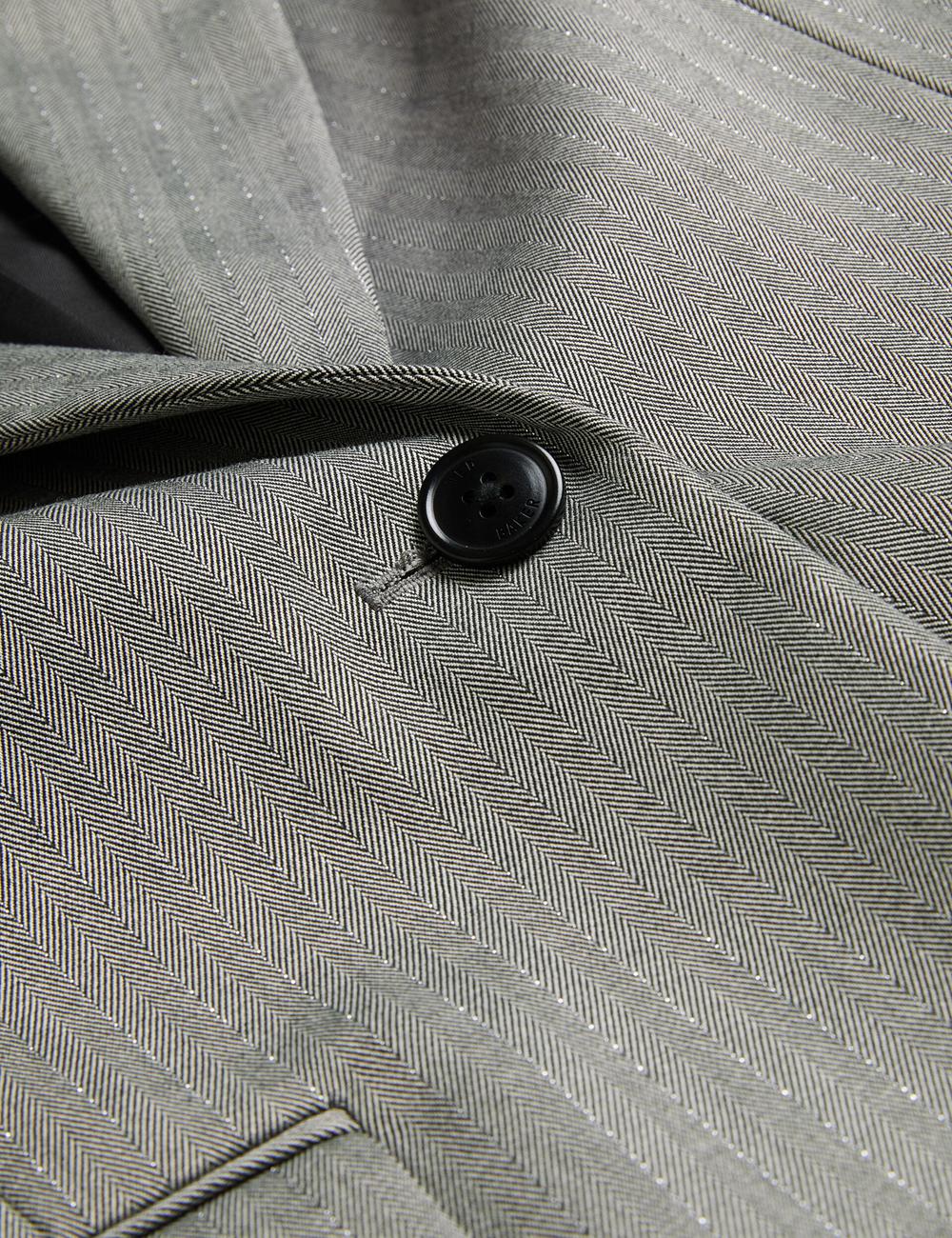 Women Ted Baker KOA - Oversized Herringbone Single Breasted Blazers Dk-Grey | FDAB68410
